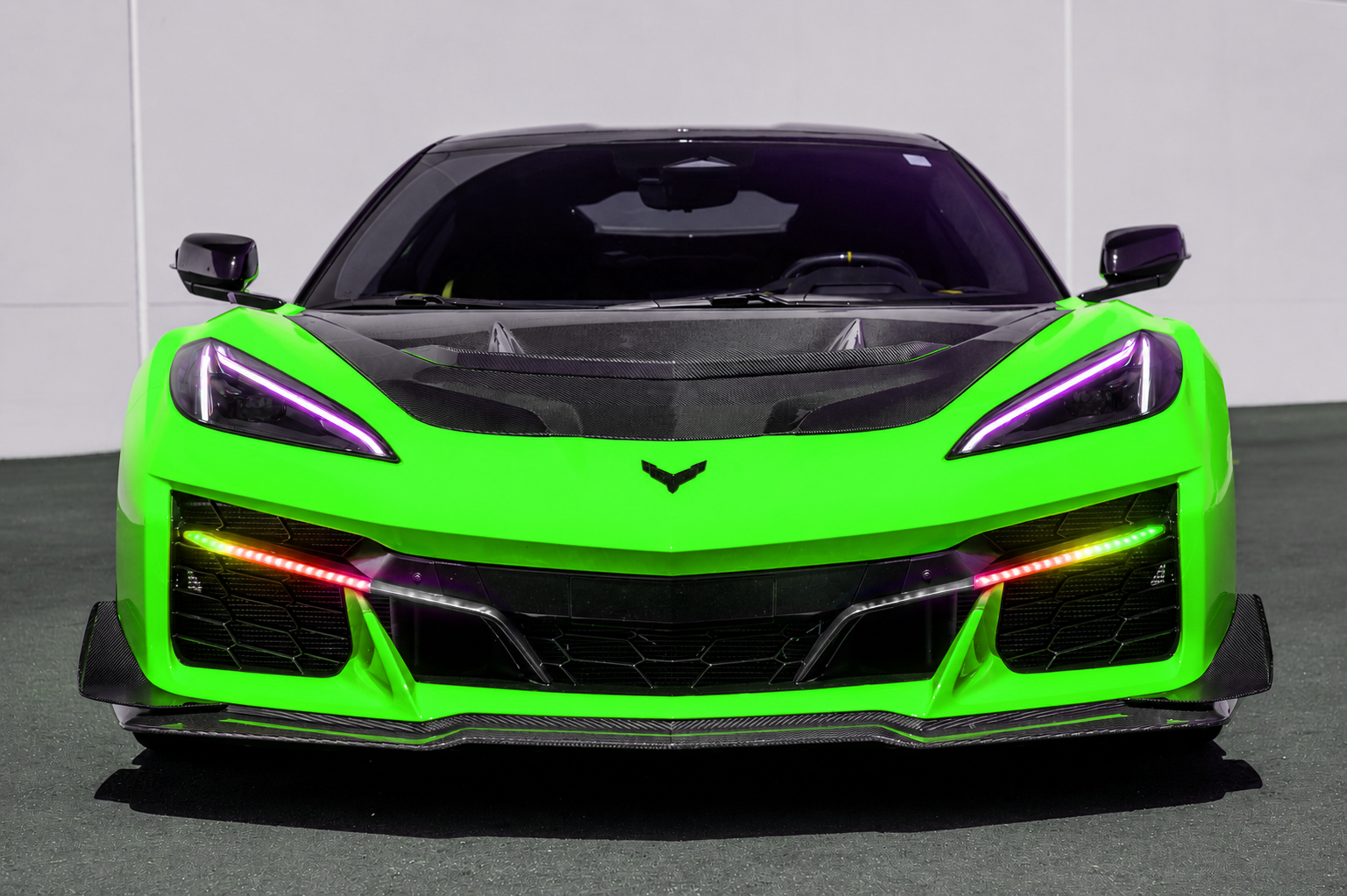 C8 Corvette Z06 RGB Flow LED DRL Light Bar Bezels | Carbon Flash / Carbon Fiber