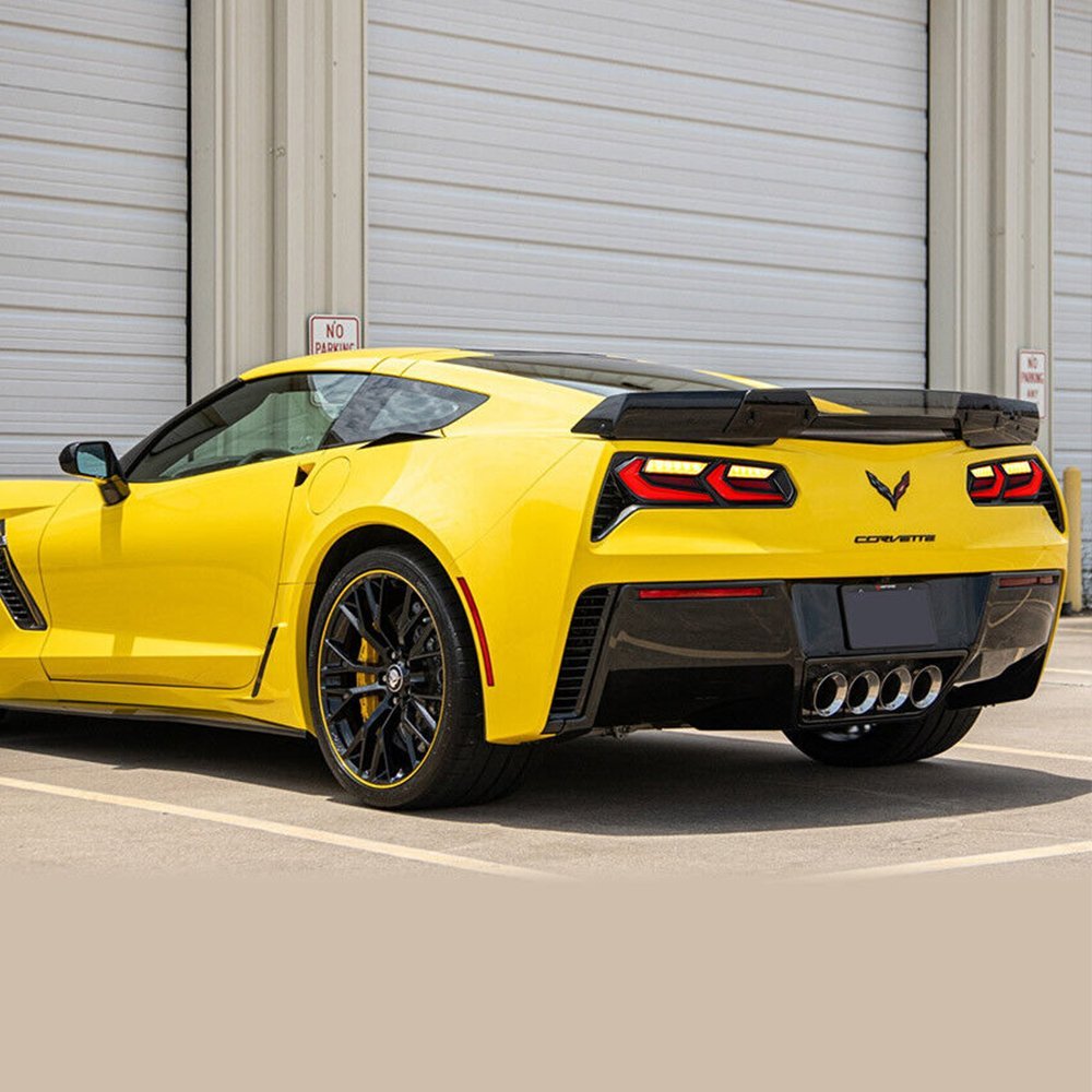 2014-19 C7 Corvette C8 Style RGB Flow Sequential Smoked LED Rear Tail Lights - Image 6