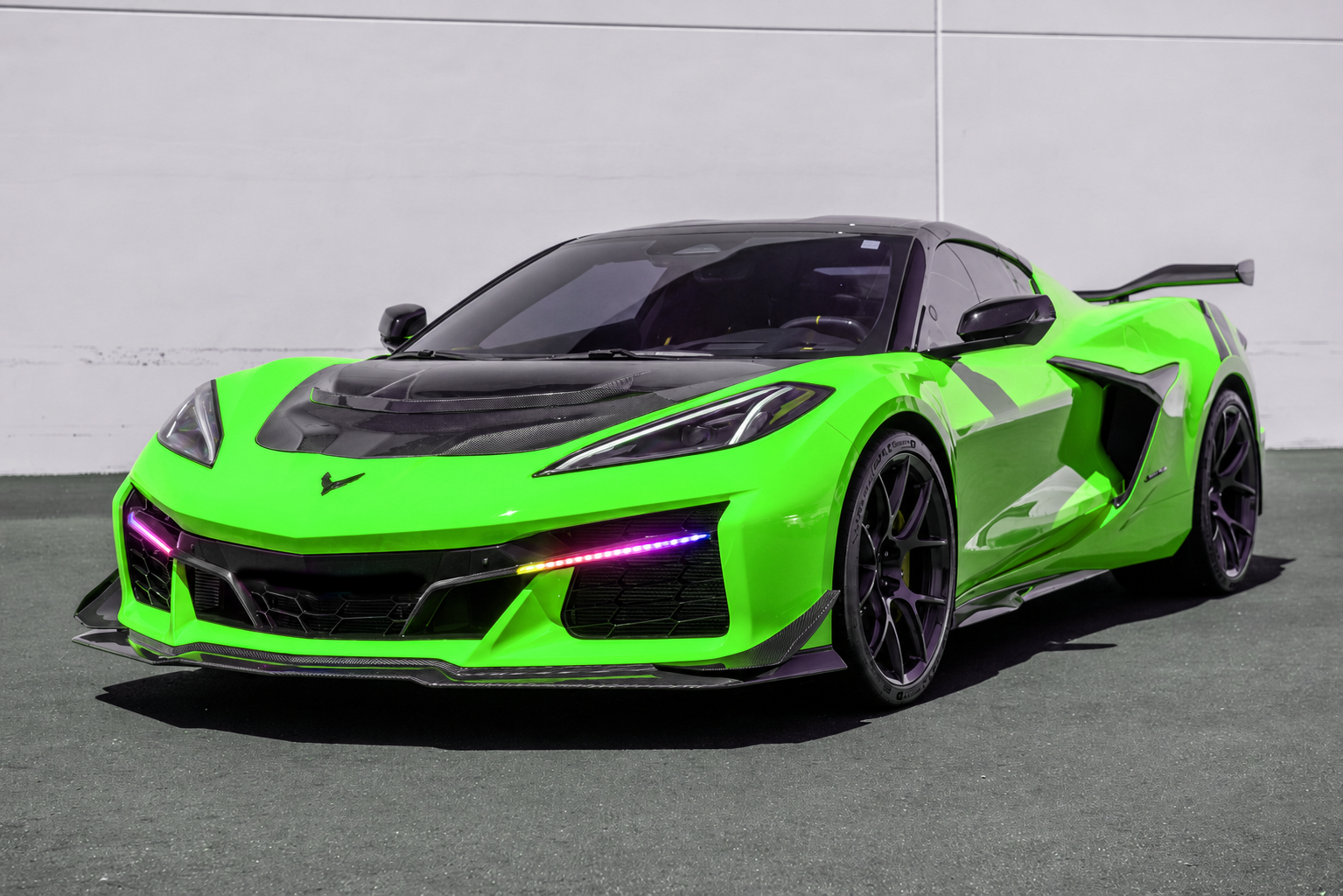 C8 Corvette Z06 RGB Flow LED DRL Light Bar Bezels | Carbon Flash / Carbon Fiber - Image 2