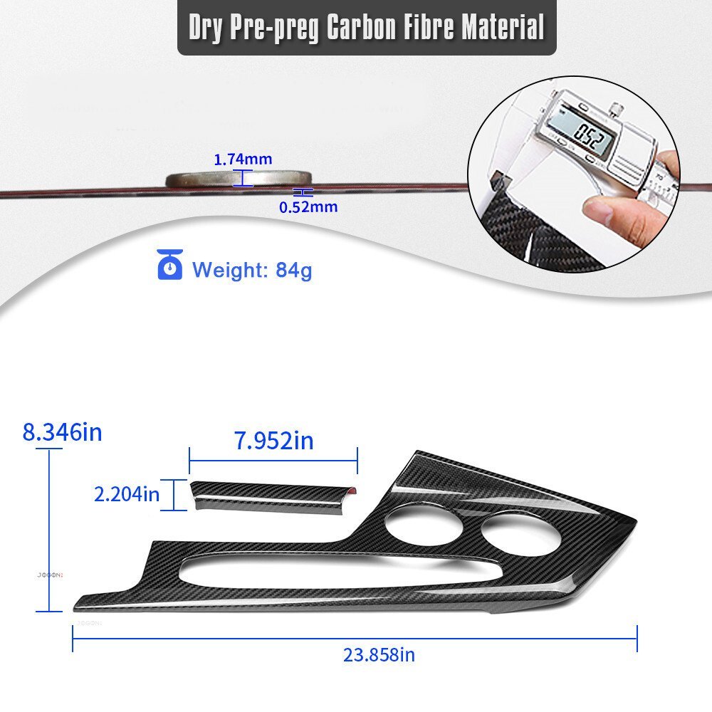 2026+ C8 Corvette Carbon Fiber Center Console Trim Cover Kit - Image 11