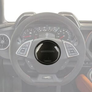 2016 – 24 Camaro  Hydro-Dipped Carbon Fiber Full Center Steering Cover