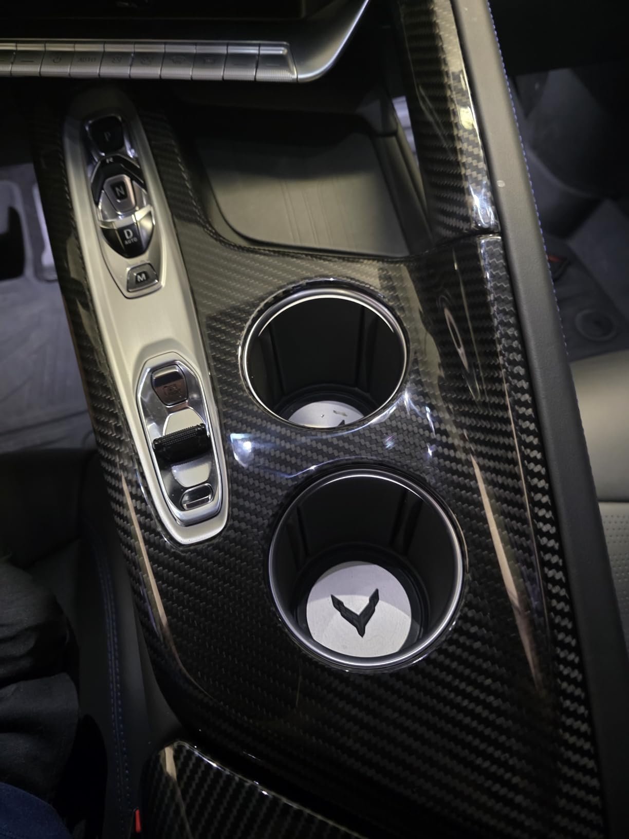 2026+ C8 Corvette Carbon Fiber Center Console Trim Cover Kit - Image 4