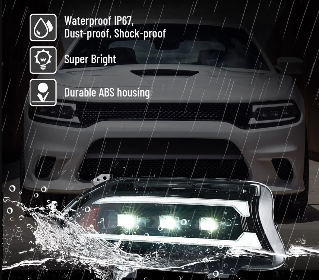 2015 – 24 Dodge Charger Triple Beam DRL Headlights - Image 7