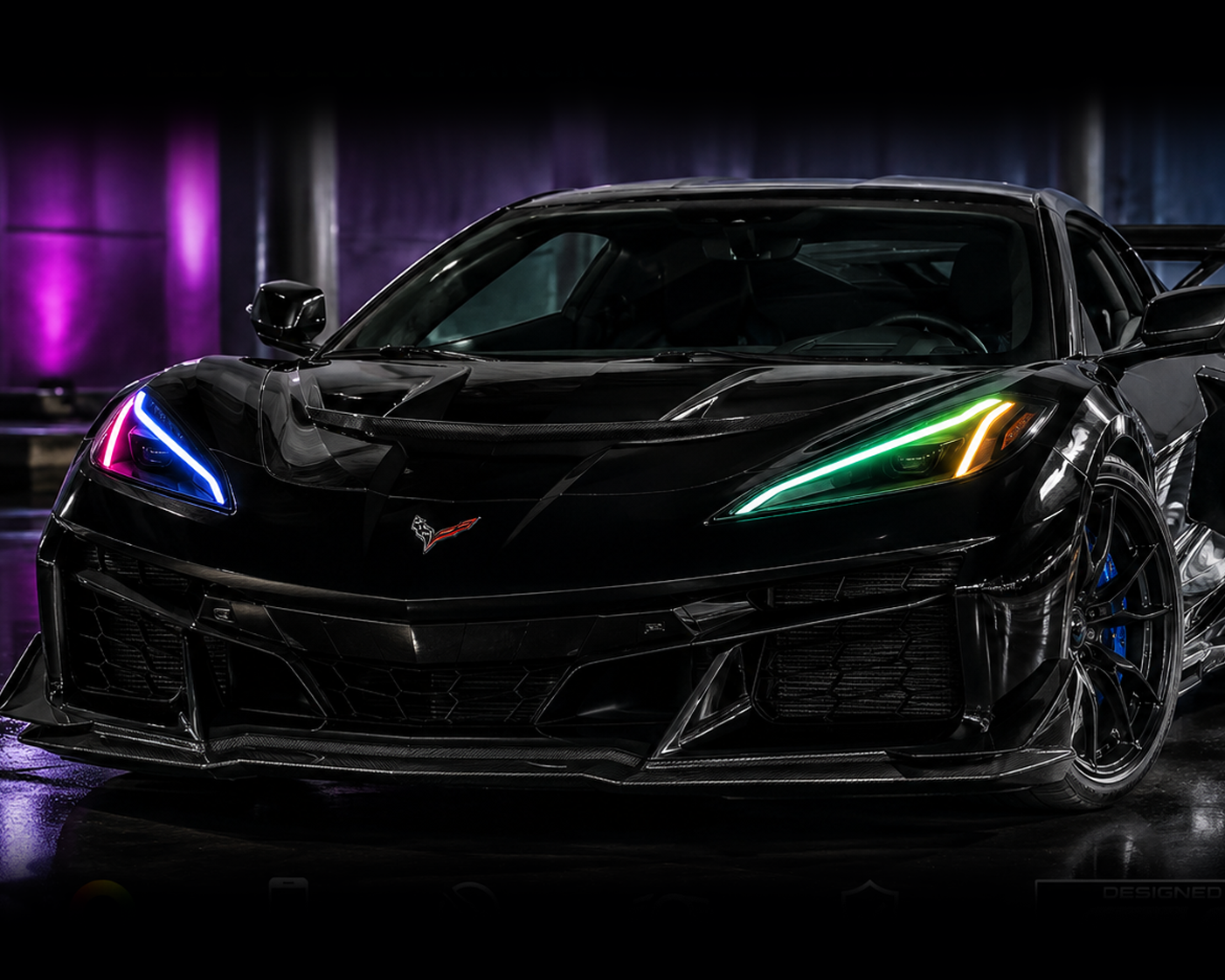 C8 Corvette Next-Gen RGB LED Headlight DRL Kit - Image 2