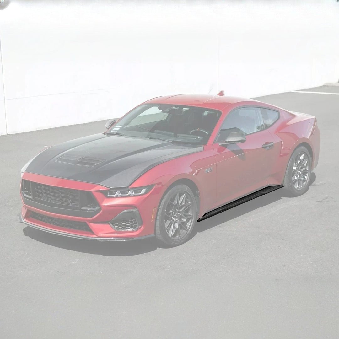 2024+ Mustang S650 Carbon Fiber Add-On Side Skirts Extensions