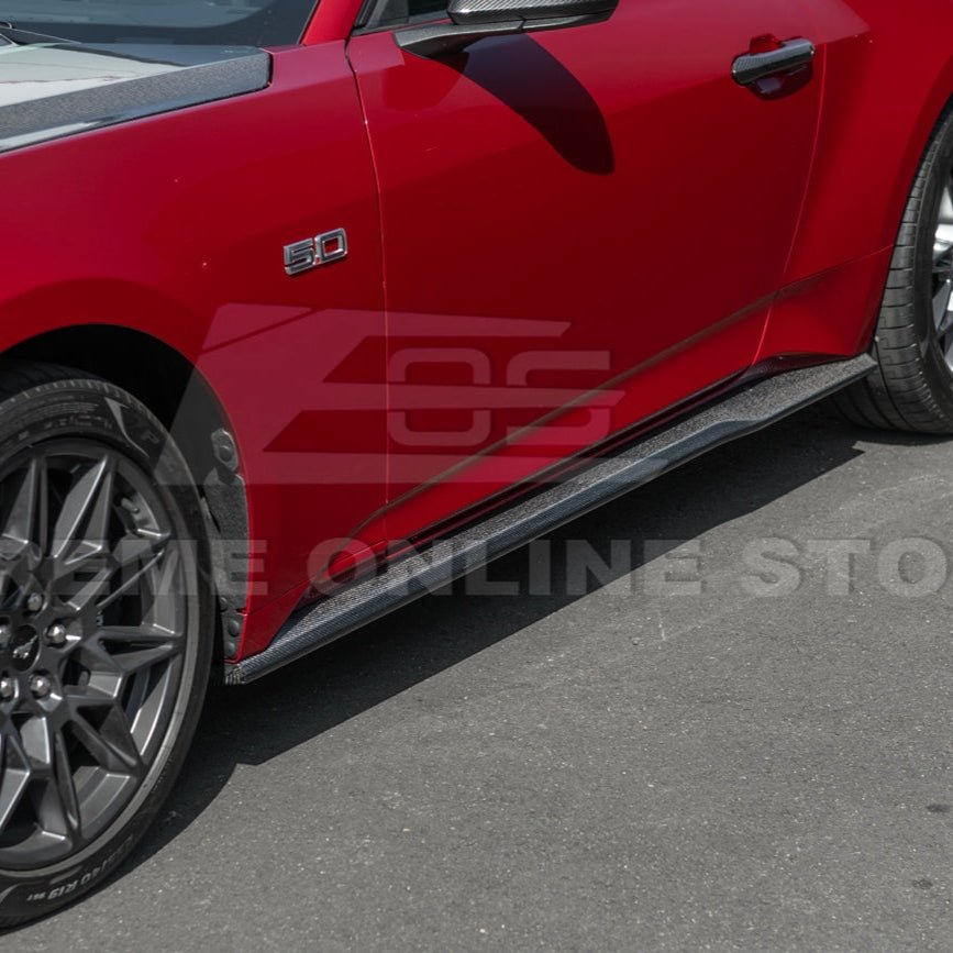 2024+ Mustang S650 Carbon Fiber Add-On Side Skirts Extensions - Image 11