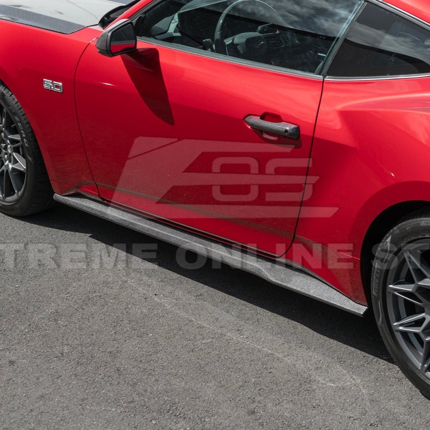 2024+ Mustang S650 Carbon Fiber Add-On Side Skirts Extensions - Image 8