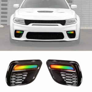 Dodge Charger Widebody Flow RGB DRL Fog Light Trim Covers